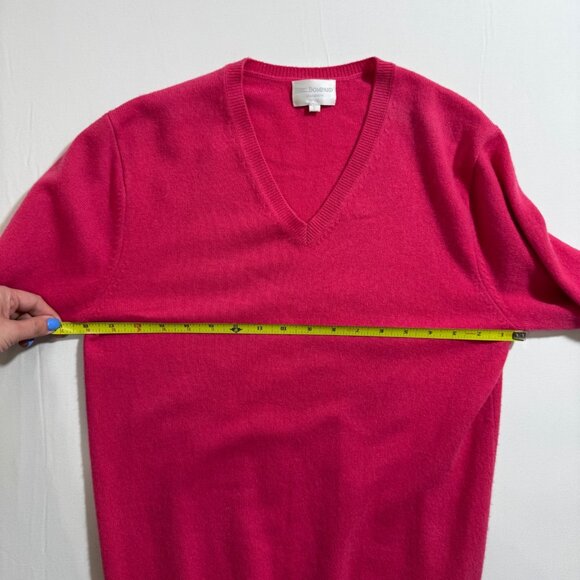 Eric Bompard Cashmere V-Neck Sweater Pink Magenta S Preppy  Unisex Quiet Luxury - Picture 8 of 10